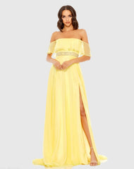 Flowy Off-the-Shoulder Gown