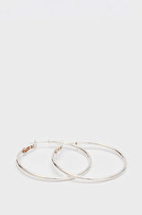 Silver hoop earrings - 40