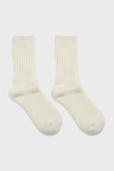 Ivory cashmere wool blend socks
